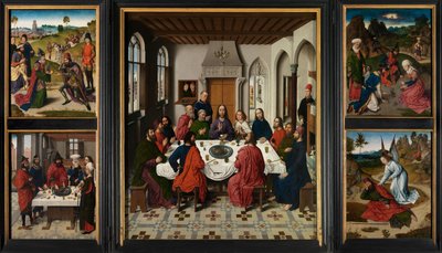 聖なる秘跡の祭壇画、1464〜68年頃（パネルに油彩） 作： Dirck Bouts
