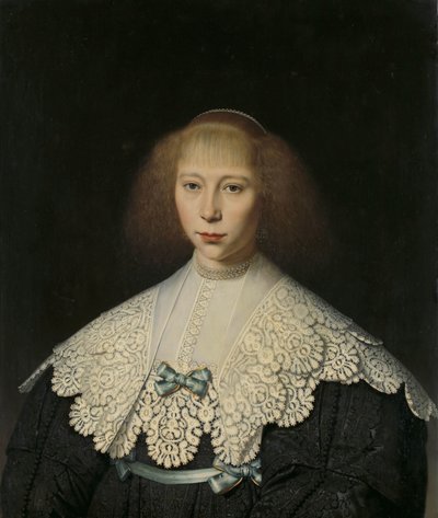 Agatha Geelvinck (1617-38)。 フレデリック・ディルクス・アレウィンの最初の妻 作： Dirck Dircksz. van Santvoort