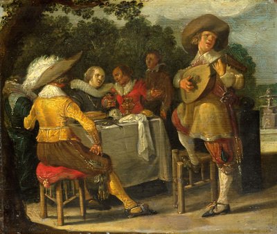 野外パーティー 作： Dirck Hals (attributed to)