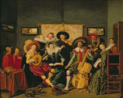 音楽パーティー、c.1625 作： Dirck Hals