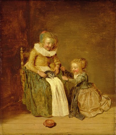 猫を持つ子供、1631 作： Dirck Hals