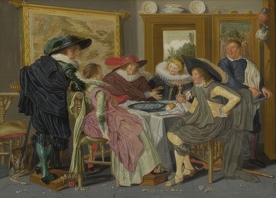 テーブルの周りの会社。 1626年 作： Dirck Hals