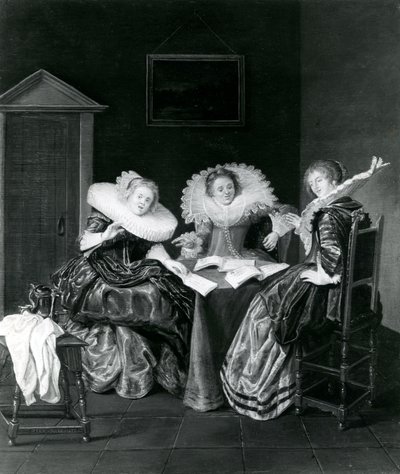 音楽シーン、1637 作： Dirck Hals