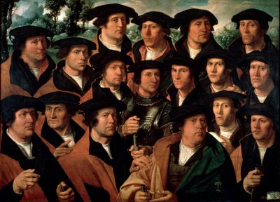 アムステルダム射撃公団のグループ肖像、1532。 作： Dirck Jacobsz