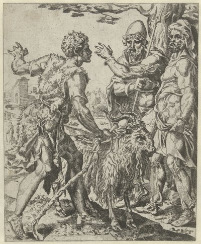 売春婦を探しているチラ ユダとタマルの歴史（シリーズタイトル） 作： Dirck Volckertsz. Coornhert (attributed to)