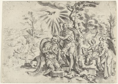キリストのバプテスマ 作： Dirck Volckertsz. Coornhert (attributed to)