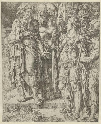 Tamar は担保を示します ユダとタマルの歴史（シリーズタイトル） 作： Dirck Volckertsz. Coornhert (attributed to)