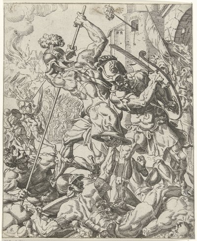 アッシリア軍の逃亡 ジュディスとホロフェルネス (シリーズタイトル) 作： Dirck Volckertsz. Coornhert (attributed to)