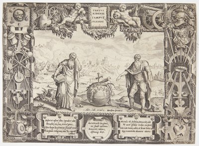 ヘラクレイトスとデモクリトス、または忍耐と寛容への忠告 作： Dirck Volckertsz. Coornhert