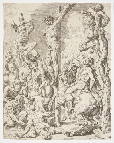 十字架上のキリストの死 作： Dirck Volckertsz. Coornhert