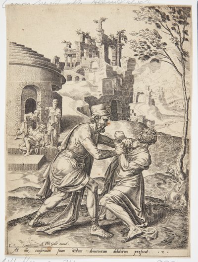 仲間の僕に借金の返済を強要する僕 作： Dirck Volckertsz. Coornhert