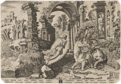 バラムと天使 作： Dirck Volckertz Coornhert, after Maerten van Heemskerck
