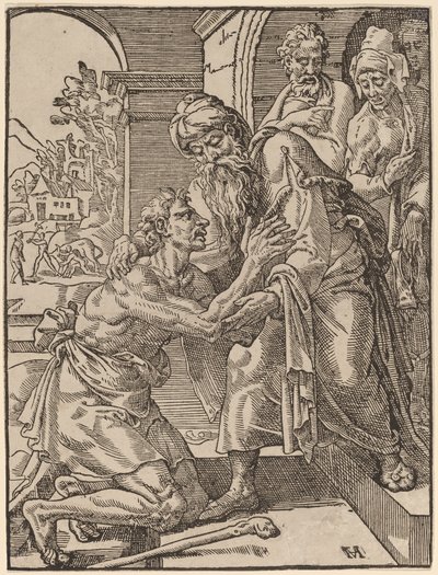 放蕩息子の帰還 作： Dirck Volckertz Coornhert after Maerten van Heemskerck