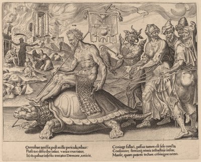 ヨブの勝利 作： Dirck Volckertz Coornhert after Maerten van Heemskerck