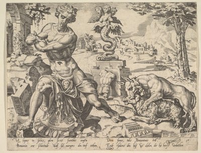 1550 年の十二総主教シリーズのベンジャミン。 作： Dirck Volkertsen Coornhert