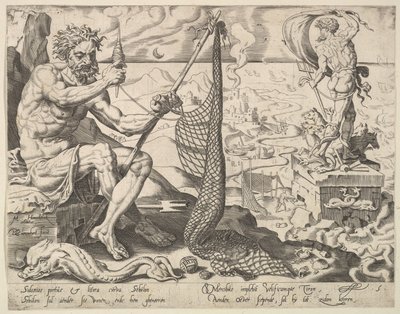 1550 年の十二総主教シリーズのゼブルン。 作： Dirck Volkertsen Coornhert