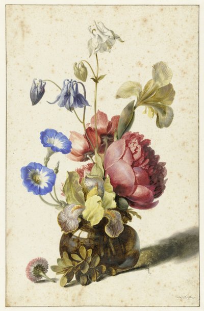 ボトルの花 ガラスの花瓶の花 作： Dirck de Bray