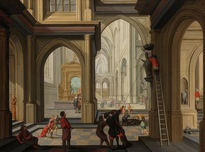 教会の偶像破壊。 1630 作： Dirck van Delen