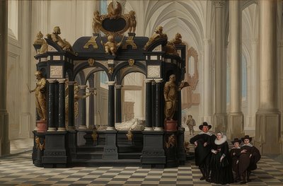 Eine Familyは、デルフトのNieuwe KerkにあるGrab des Prinzen William Iです。 1645 作： Dirck van Delen