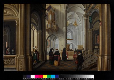 教会の内部、1628 作： Dirck van Delen
