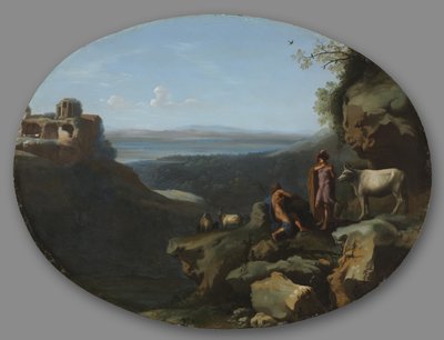 風景の中のマーキュリーとアーガス 作： Dirck van der Lisse