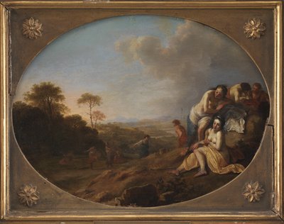 風景の中のニンフ 作： Dirck van der Lisse