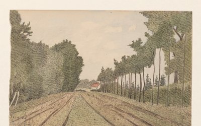 遠くに建物のある風景 作： Dirk Arnoldus Tavenraat