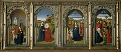 聖母の生活からの4つのシーン、カリフォルニア1442-1445 作： Dirk Bouts