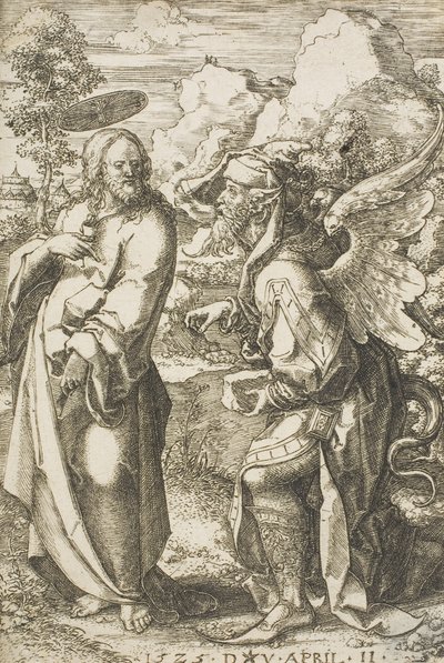 悪魔に誘惑されたキリスト、1525年 作： Dirk Jacobsz Vellert