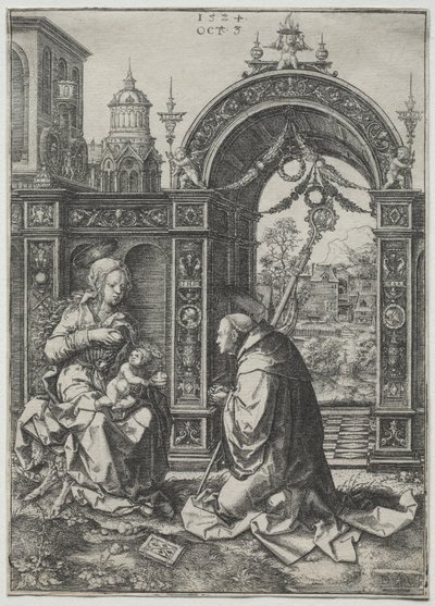 聖バーナードのビジョン 作： Dirk Jacobsz Vellert