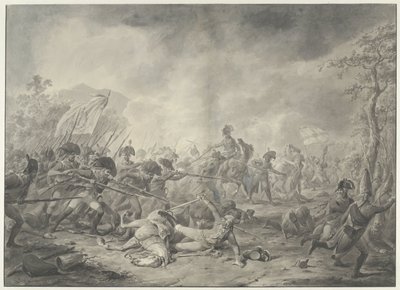1799年のモンスの戦いでのロシアのヘルマン将軍の捕獲 作： Dirk Langendijk (signed by artist)