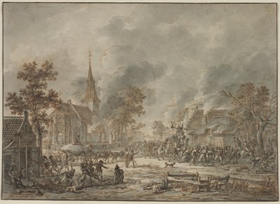 略奪する兵士、1794年。 作： Dirk Langendyk