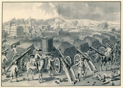 1695年の包囲中の北からのナミュールの眺め 作： Dirk Maas (possibly)