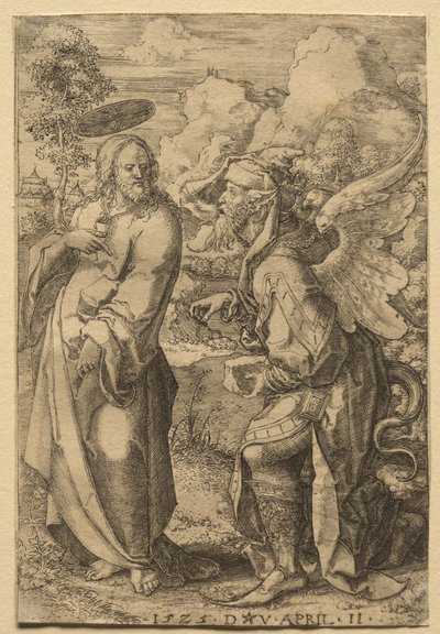 キリストの誘惑、1525年。 作： Dirk Vellert