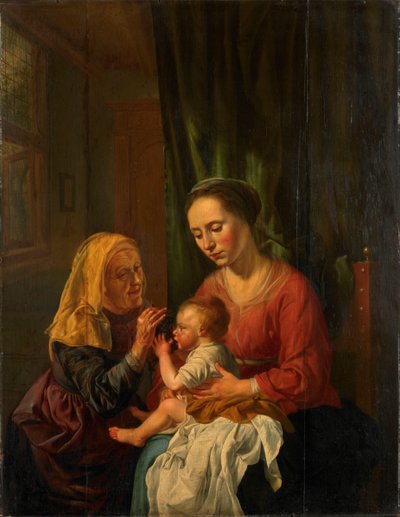 聖アンナと聖母子 作： Dirk van Hoogstraten