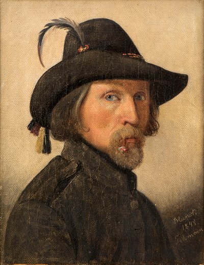 軍人としての自画像、1848年 作： Ditlev Blunck