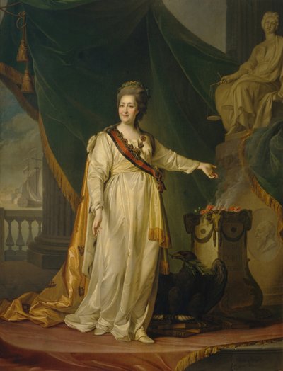 正義の女神の寺院の議員としてのキャサリン2世、1783年 作： Dmitri Grigorievich Levitsky