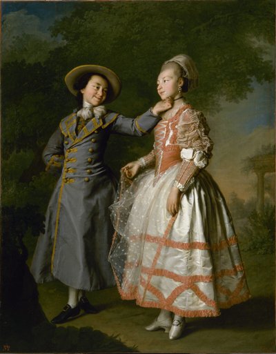 エカテリーナフルシチョバとエカテリーナコヴァンスカヤ伯爵夫人の肖像、1773年 作： Dmitri Grigorievich Levitsky