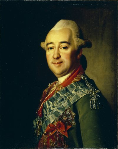 ミハイル・クレシェニコフ将軍の肖像1729-1793、1770年代 作： Dmitri Grigorievich Levitsky