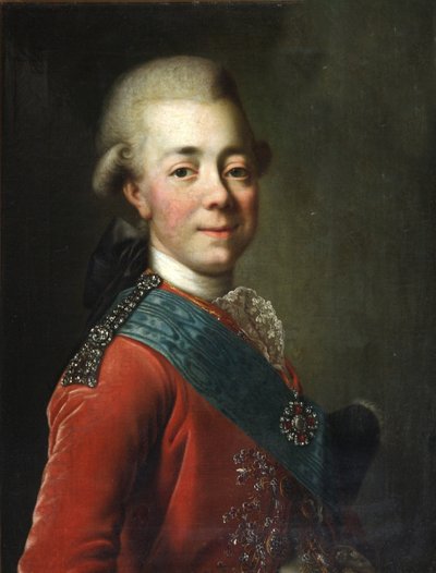 大公の肖像Pavel Petrovich 1754-1801、1770年代 作： Dmitri Grigorievich Levitsky