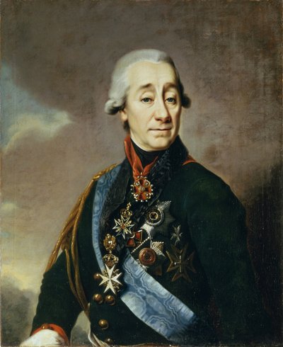 Ivan Varfolomeevich Lamb 1764-1801、1801の肖像 作： Dmitri Grigorievich Levitsky