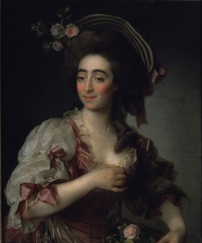 オペラ歌手のアンナダヴィアベルヌッチの肖像、1782年 作： Dmitri Grigorievich Levitsky
