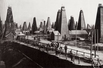 ロシア、カスピ海のバクーの油田、c1890 作： Dmitri Ivanovich Yermakov