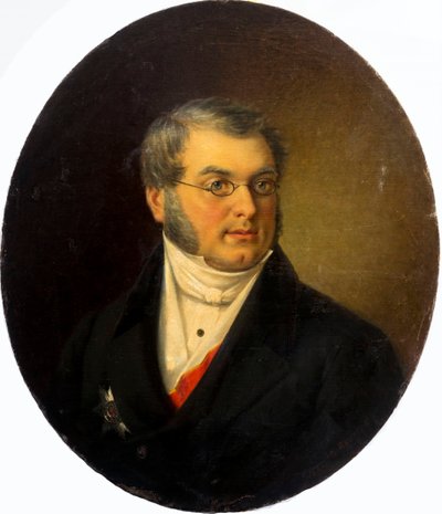 作家ミハイル・ニコラエヴィチ・ザゴースキンの肖像 1789-1852年 1868年 作： Dmitry Mikhaylovich Bolotov