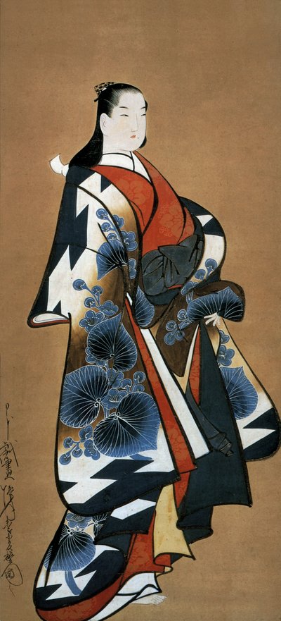 花魁図屏風 1705～1715年頃 絹本墨画 作： Dohan Kaigetsudo