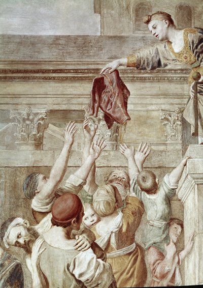 聖セシリアの物語聖チェチーリアのオウモーン、詳細（フレスコ画 作： Domenichino