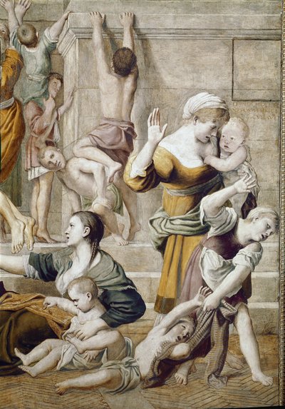 聖セシリアの物語聖チェチーリアのオウモーン、詳細（フレスコ画 作： Domenichino