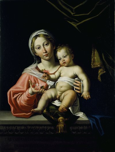 ローザの聖母」1627年以前（油彩・キャンバス 作： Domenichino