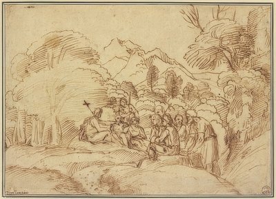ジョンは砂漠で説教する 作： Domenichino
