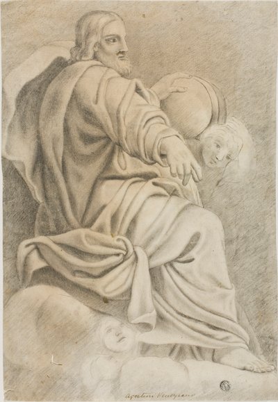 座っているキリスト 作： Domenichino